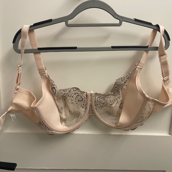 Fit Fully Yours Lingerie: Cloud Pink Nicole Sheer Lace Bra (US 34G) - Picture 6 of 8